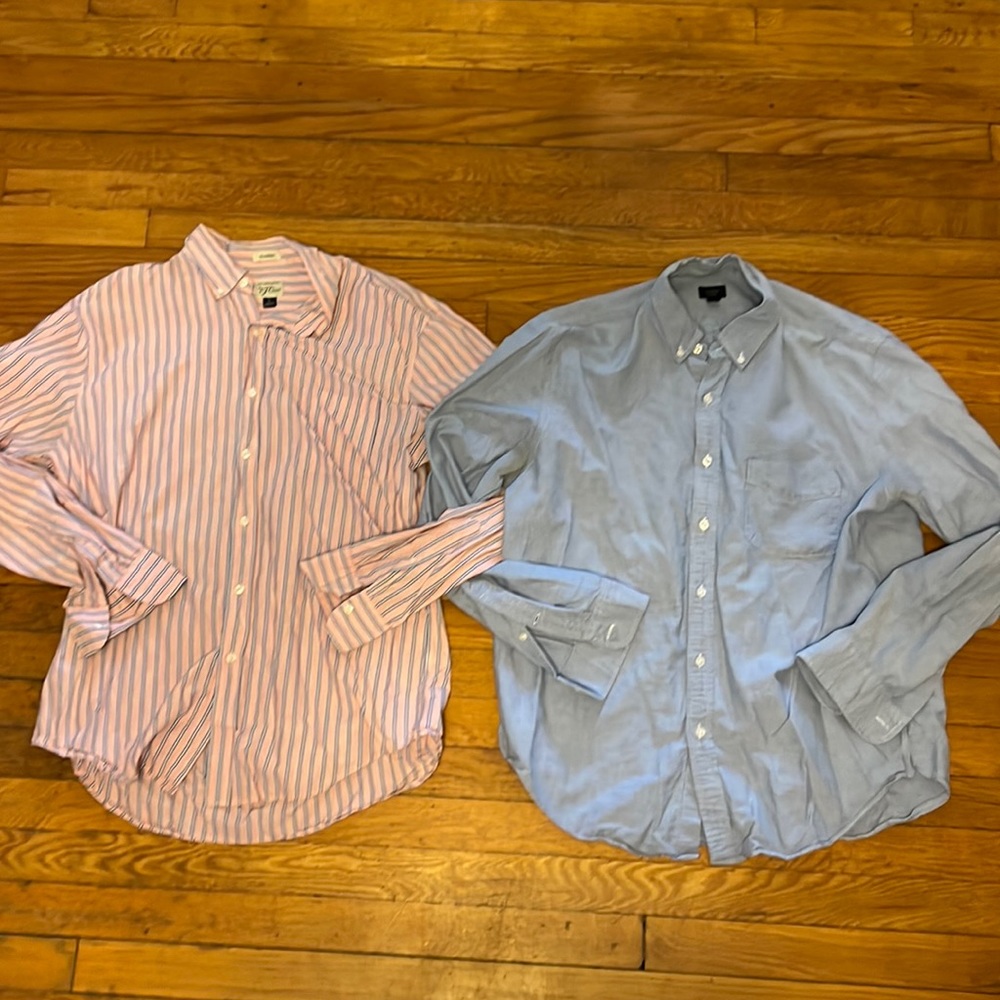 Two J Crew button downs